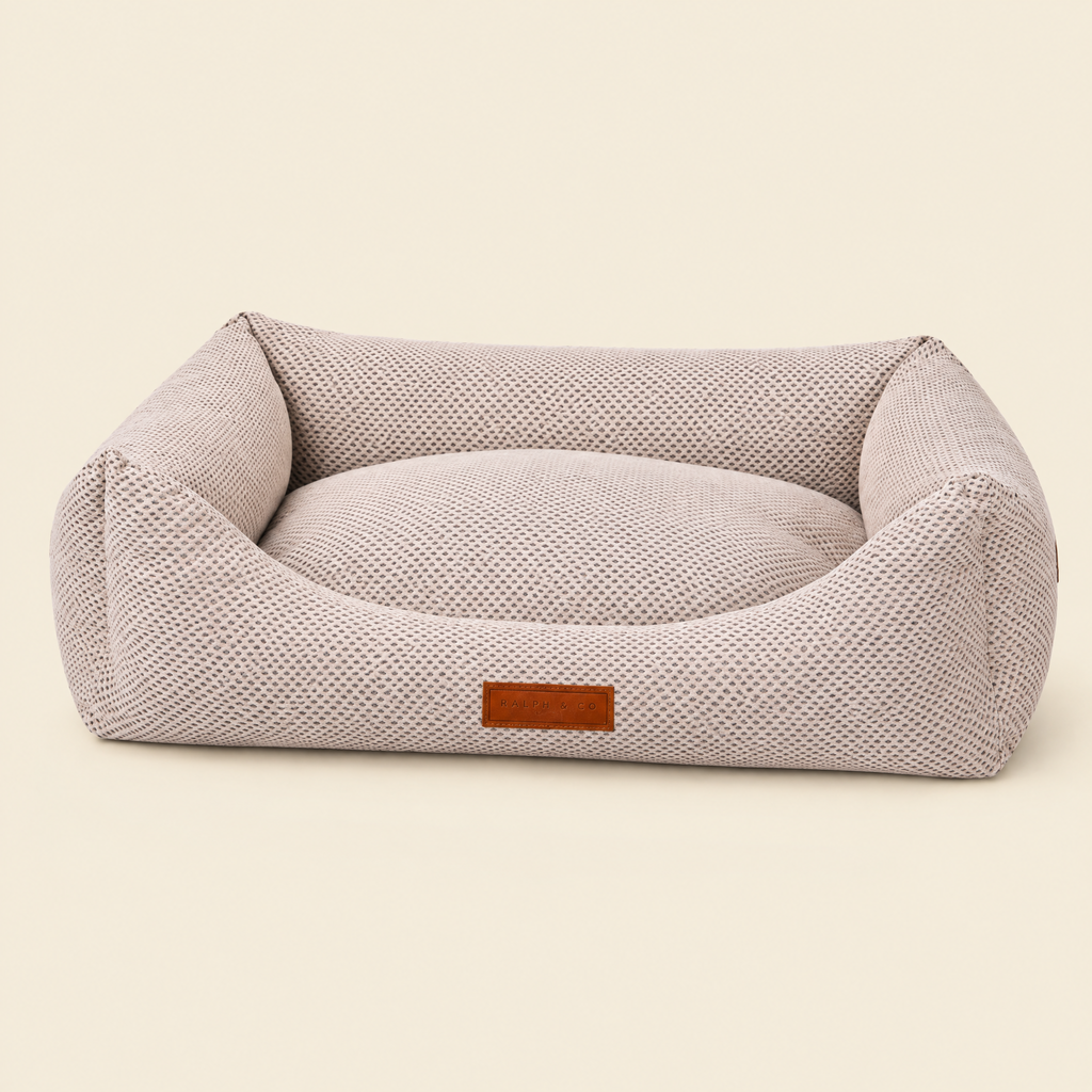 The Chatsworth Memory Foam Bolster Bed by Ralph & Co in beige knit, packshot