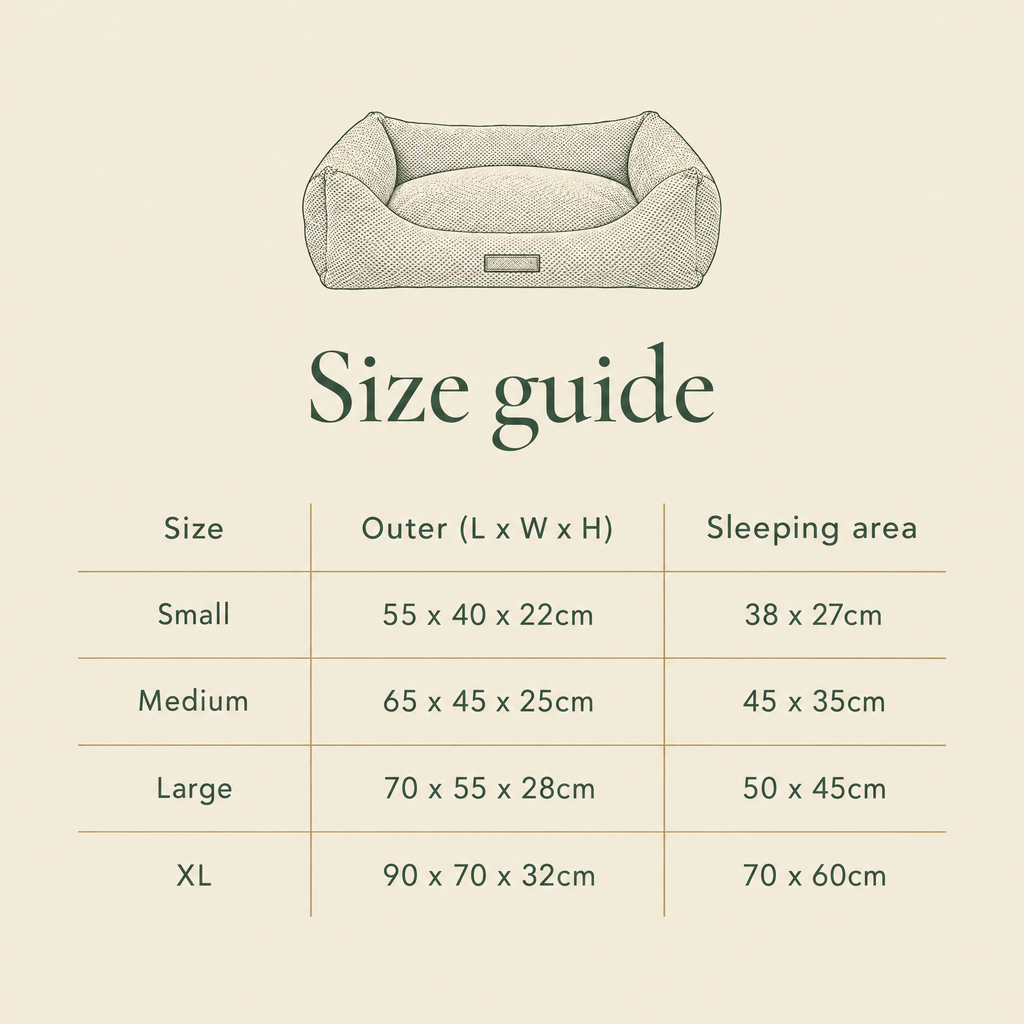 Chatsworth Memory Foam Bolster Bed size guide