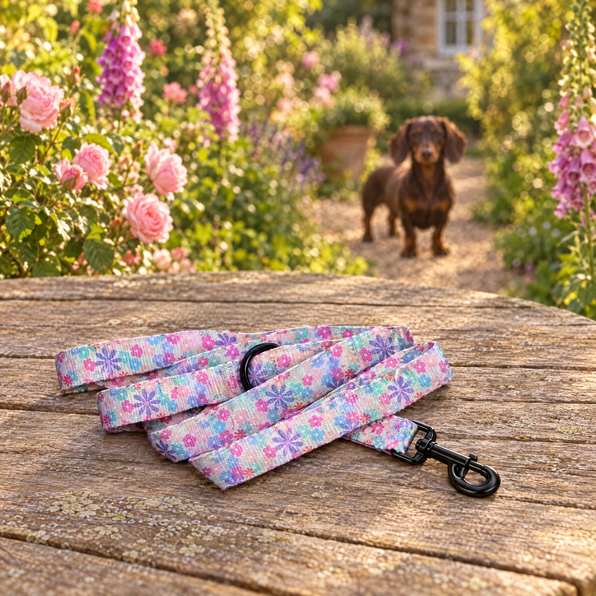 Pretty Petals PupClub dog lead