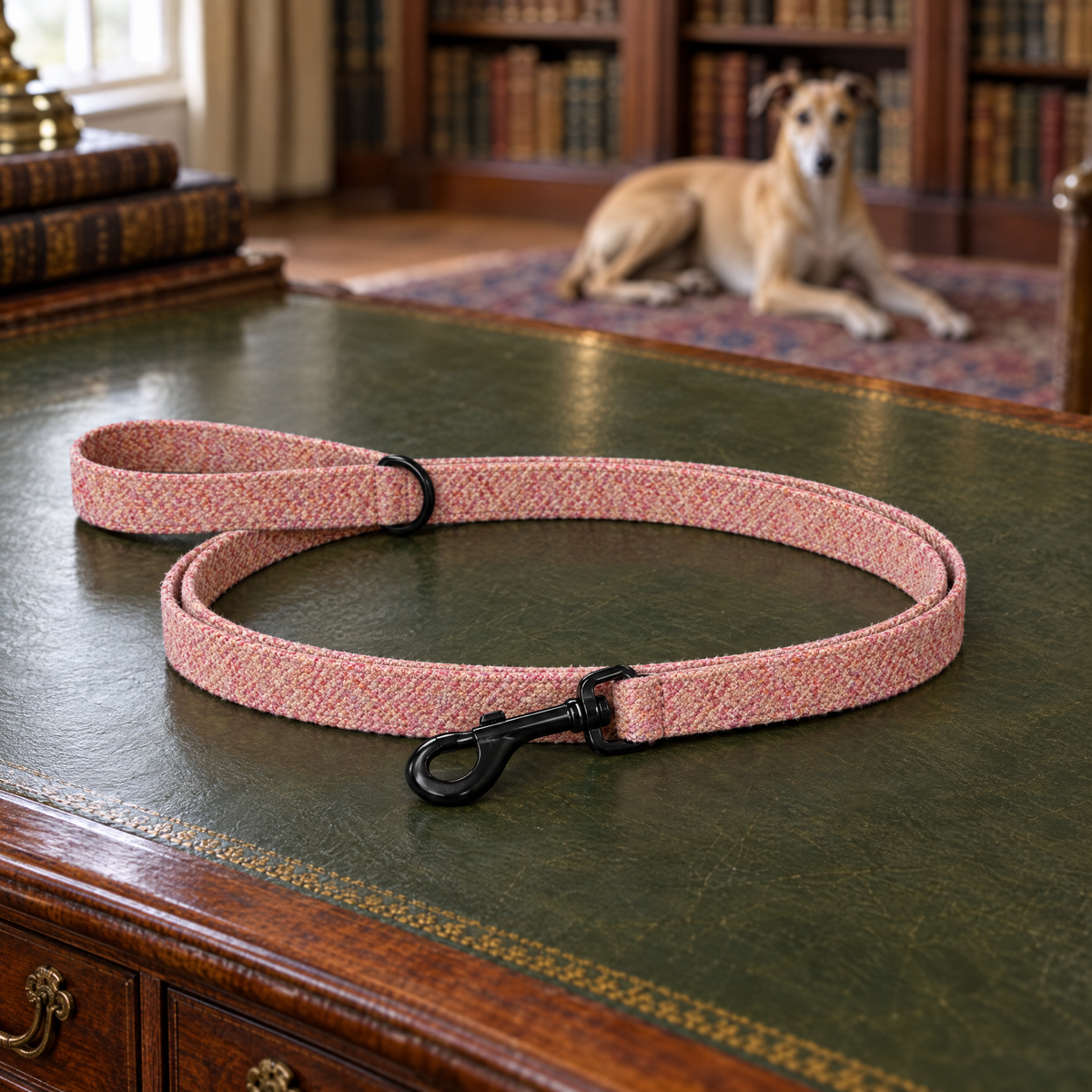 Tweed Pink PupClub dog lead
