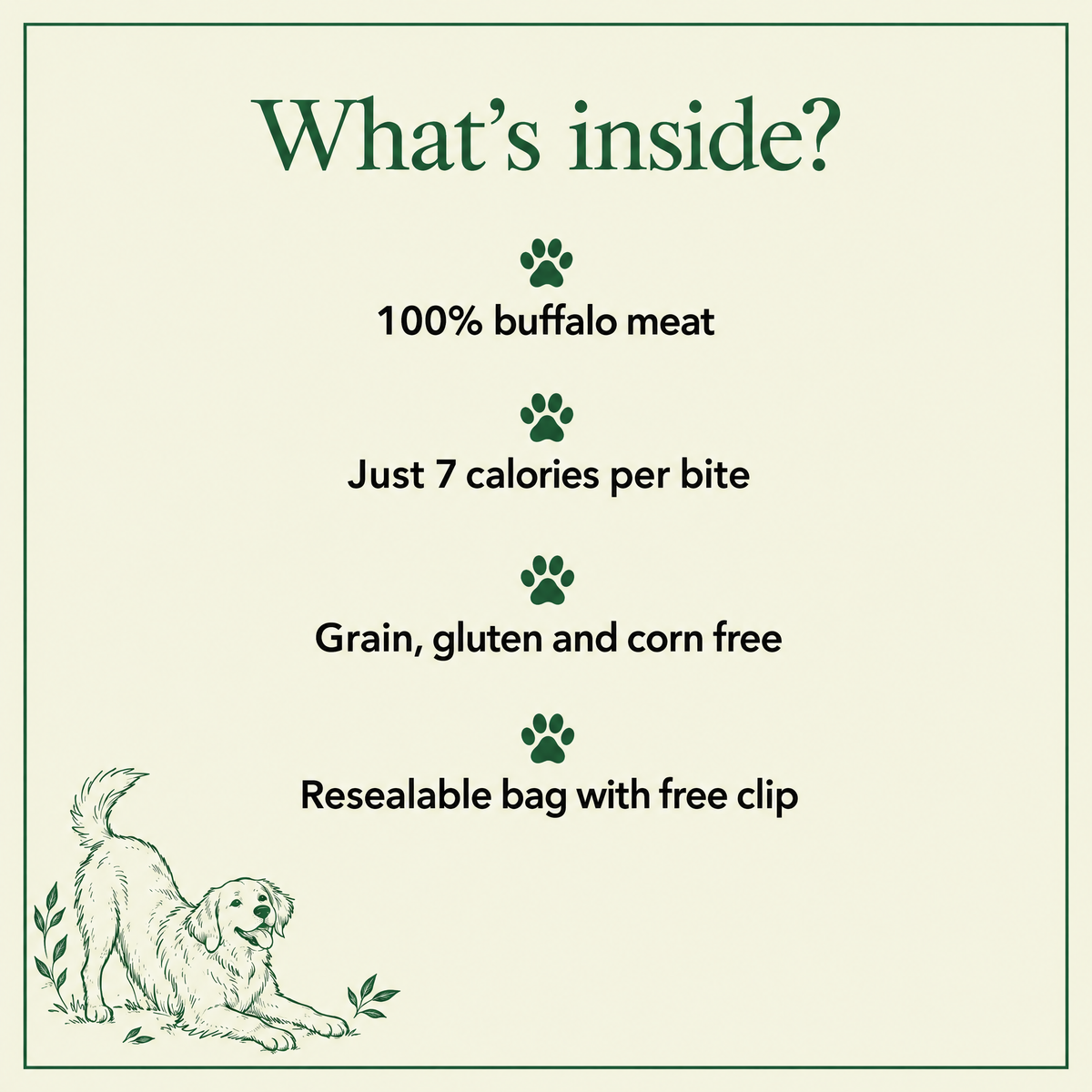 What's inside Buffalo Jerky Bites by The Buffalo Co.