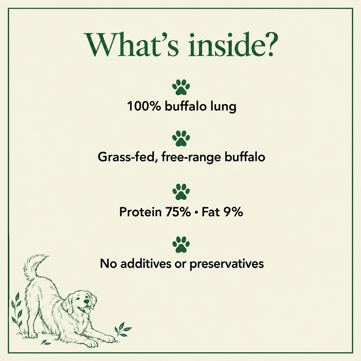 What's inside Buffalo Lung Steaks by The Buffalo Co.