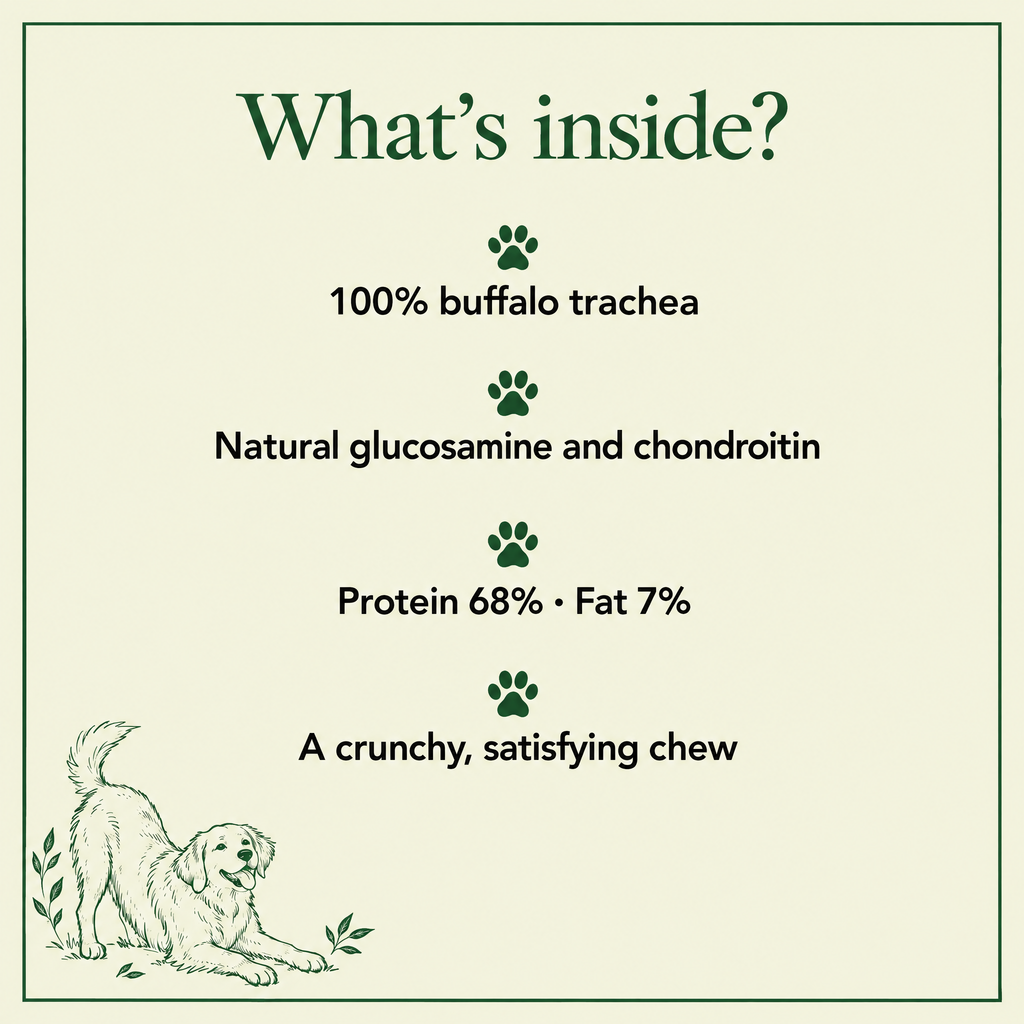 What's inside Buffalo Trachea Rounds by The Buffalo Co.