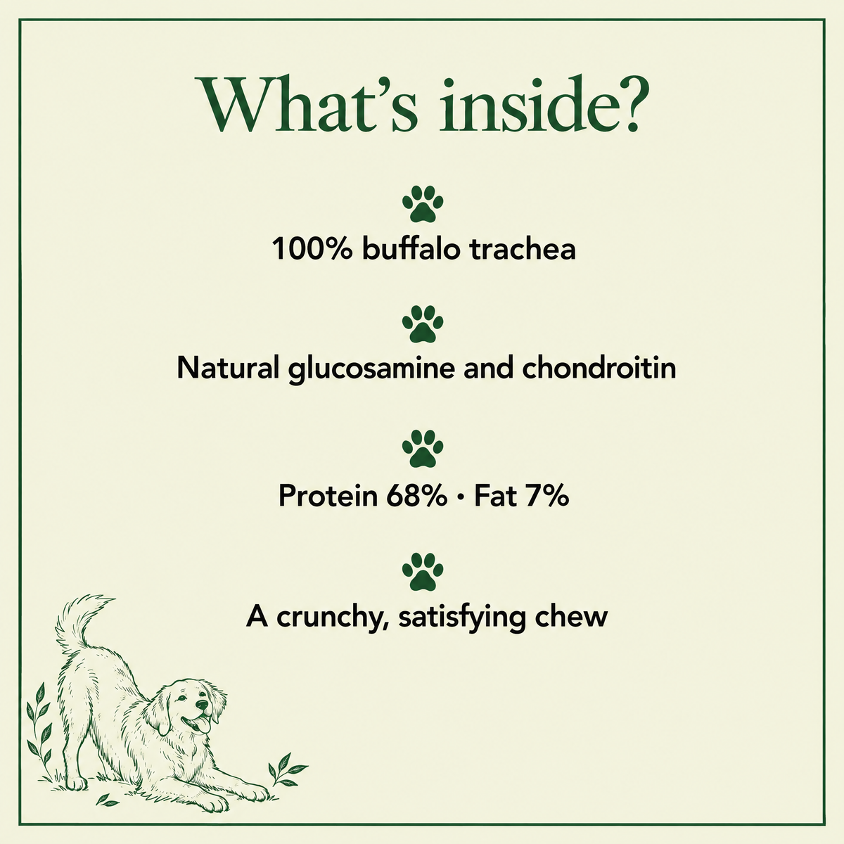 What's inside Buffalo Trachea Rounds by The Buffalo Co.