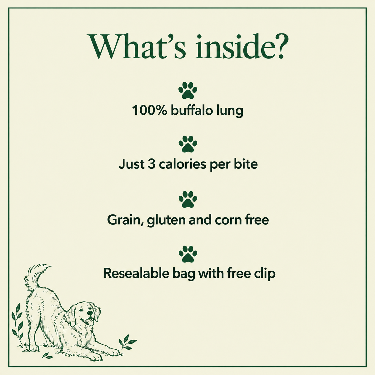 What's inside Buffalo Lung Bites by The Buffalo Co.