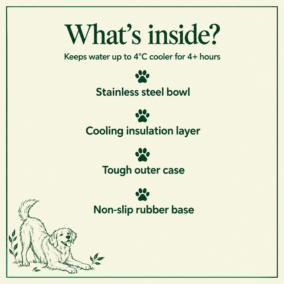 What's inside the ThermaCool Cooling Dog Bowl