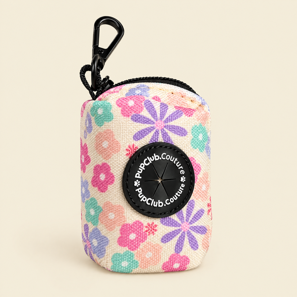 Pretty Petals poo bag holder by PupClub Couture