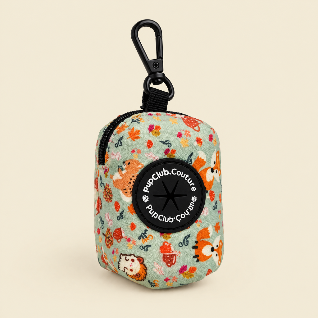 Woodland Friends poo bag holder by PupClub Couture