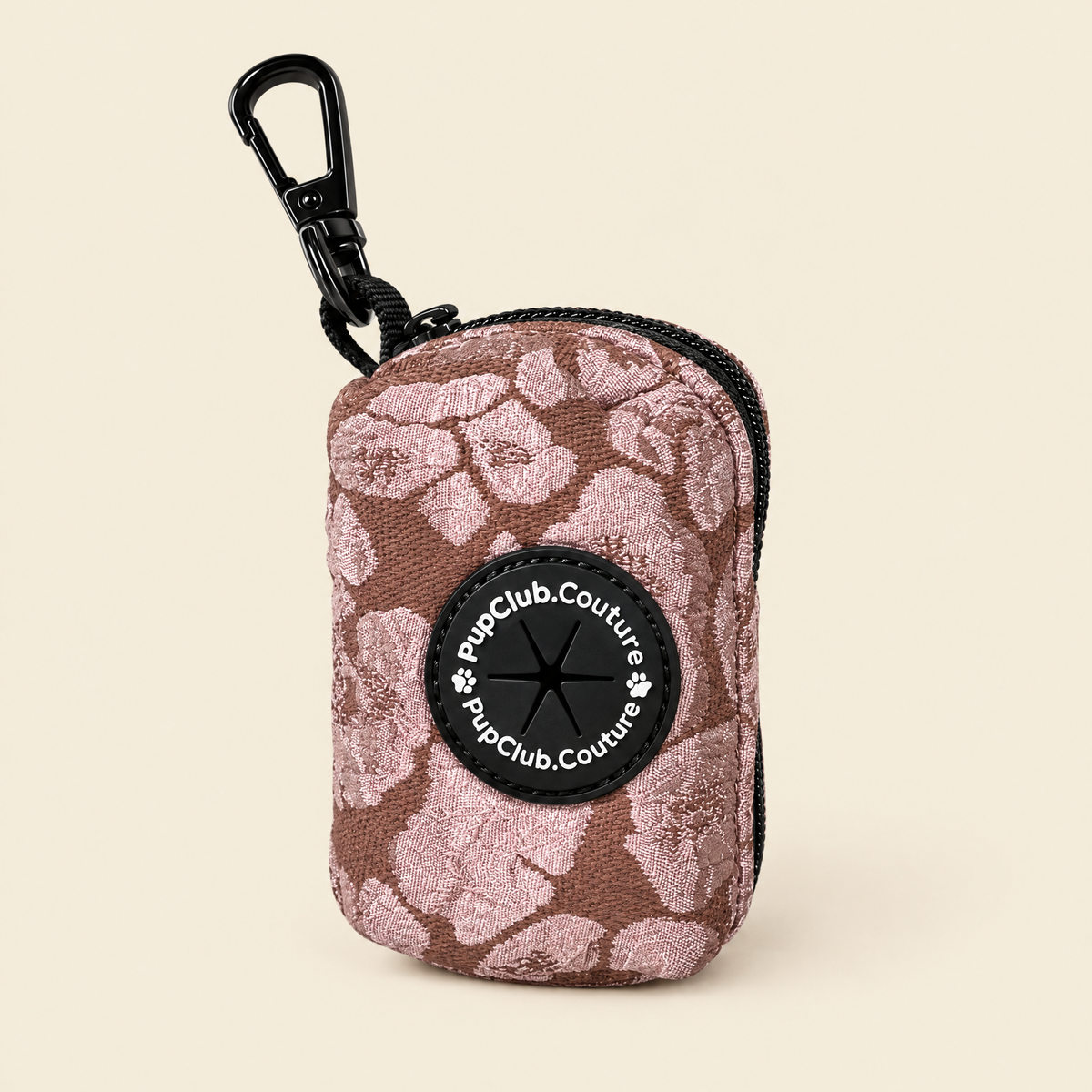Mocha Petals poo bag holder by PupClub Couture