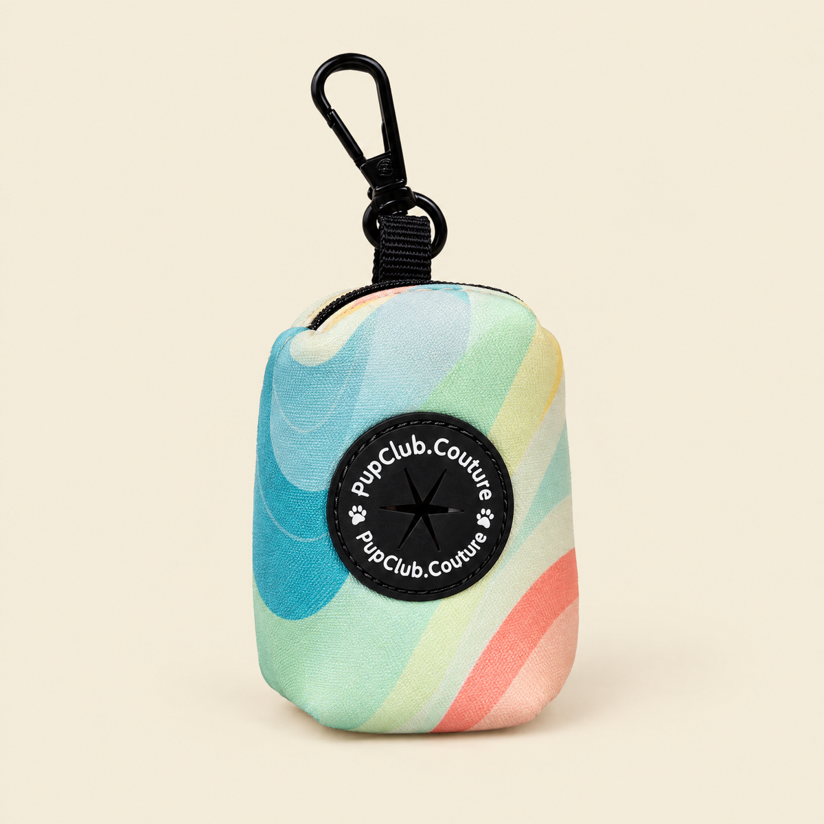 Pastel Waves poo bag holder by PupClub Couture
