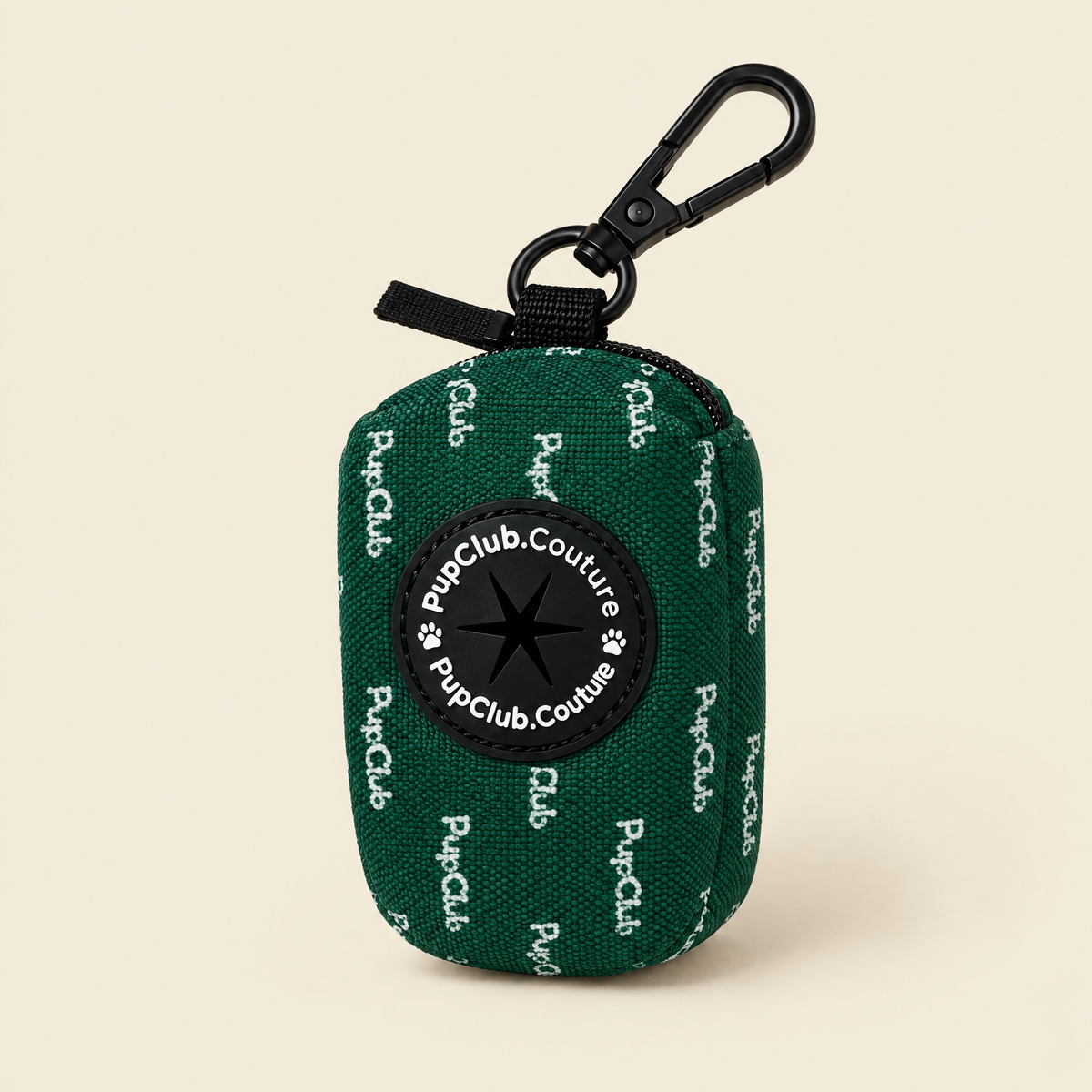 Forest Green poo bag holder by PupClub Couture