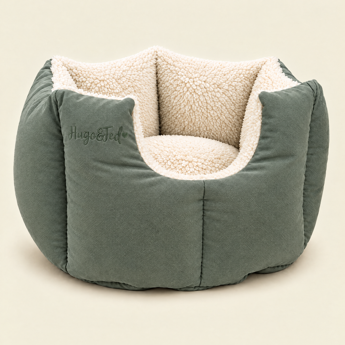 The Rainfleece Fortress Bed by Hugo & Ted in Sage